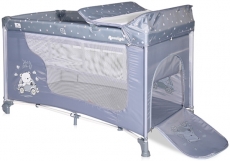 Дитячий манеж Lorelli Moonlight 2 Layer Silver Blue CAR